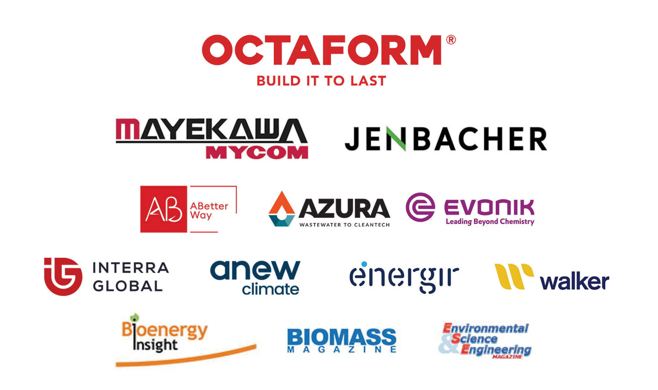 Logos from all the companies and organizations the sponsored the conference